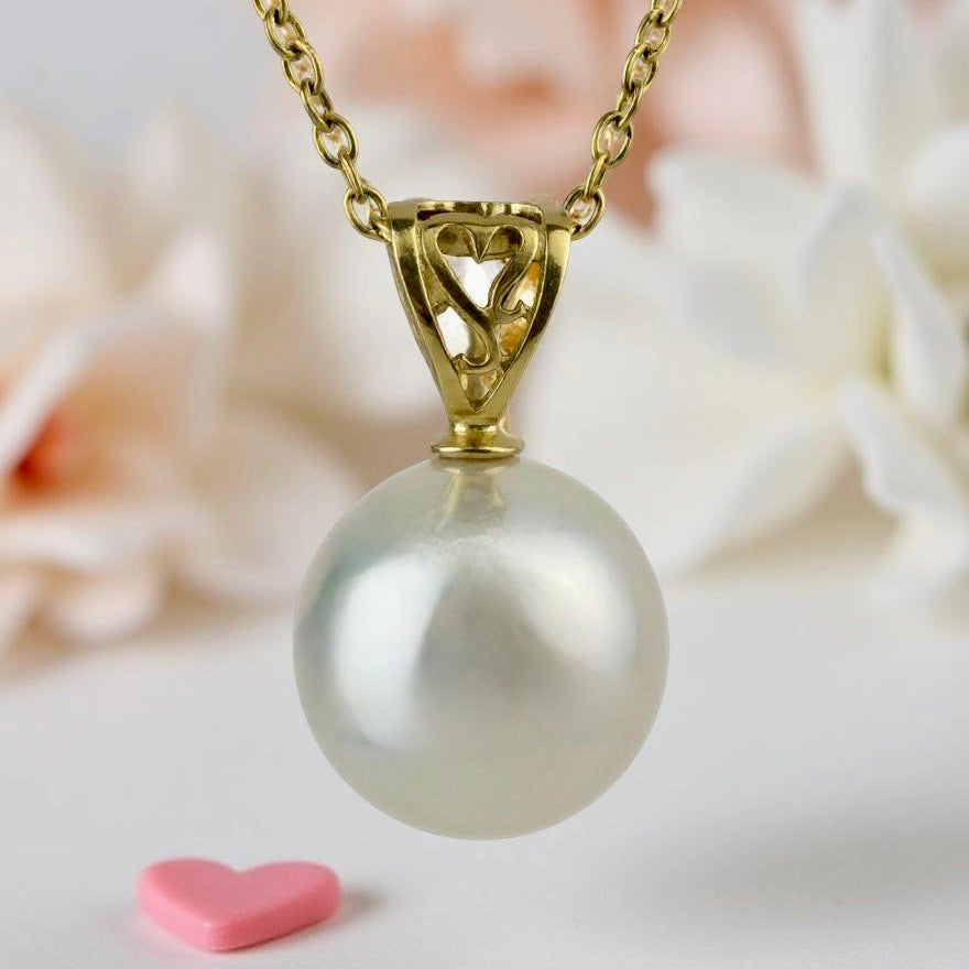 Broome Pearl Filigree Heart Pendant