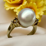 Broome Pearl Western Australian Yellow Diamond Ring