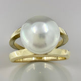 Broome Pearl Double Band Gold Ring