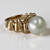 Broome Pearl 9ct Rose Gold Big Moon Rising Ring