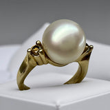 Broome Pearl Western Australian Yellow Diamond Ring
