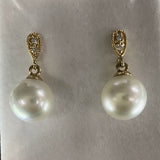 Broome Pearl Pavé Set Diamond Earrings
