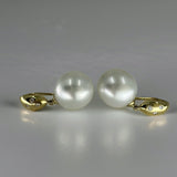 Broome Pearl and Diamond 18ct Gold and Diamond Earrings