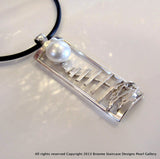 Kimberley Staircase to the Moon Pearl Pendant (white s/s)