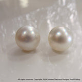 9ct Broome Pearl Earring Studs - Broome Staircase Designs Pearl Gallery - 2