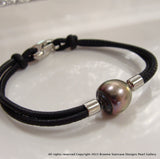 Cultured South Sea Pearl leather Bracelet - Broome Staircase Designs Pearl Gallery - 3