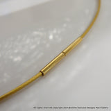 Gold Wire Necklace 1mm Single Strand - Broome Staircase Designs Pearl Gallery - 1