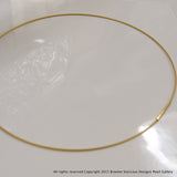 Gold Wire Necklace 1mm Single Strand - Broome Staircase Designs Pearl Gallery - 2
