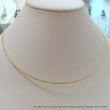 Gold Wire Necklace 1mm Single Strand - Broome Staircase Designs Pearl Gallery - 3