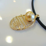 Broome Pearl Moonlight Staircase Pendant 9ct Gold