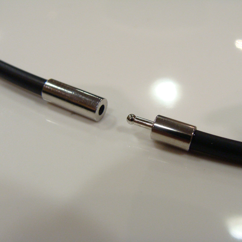 BLACK NEOPRENE NECKLACE  3mm - Broome Staircase Designs Pearl Gallery