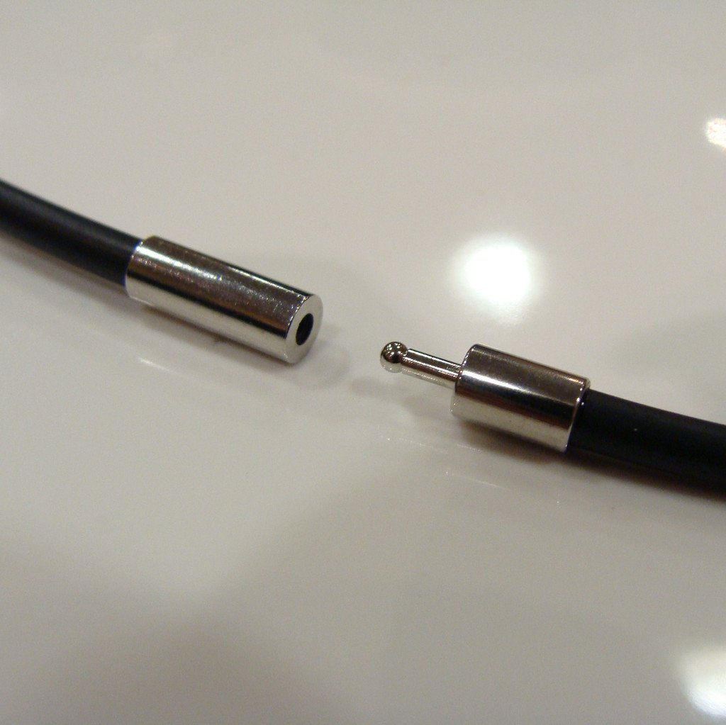 BLACK NEOPRENE NECKLACE  3mm - Broome Staircase Designs Pearl Gallery