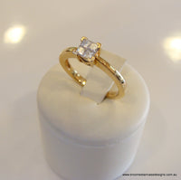 Diamond Engagement Ring 18ct Yellow Gold - Broome Staircase Designs Pearl Gallery - 1