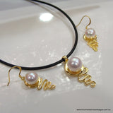 Staircase Pearl Pendant and Earring Set 'Cable Beach' (e/p) - Broome Staircase Designs Pearl Gallery