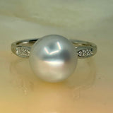 Cultured Broome Pearl 18ct Diamond Ring