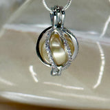 Silver Round Cubic Zirconia Small Cage