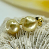 18ct Broome Keshi Pearl Earring Studs