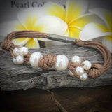 Cultured Freshwater Pearl Rose Gold Colour Bracelet