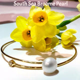 Cultured Pearl and CZ Bangle