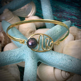 Cultured Freshwater Pearl Staircase Design Bangle 