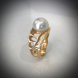 Gold Broome Pearl Ring "Chunky Style"