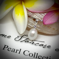 Cultured Freshwater Pearl and CZ Stirling Silver Pendant