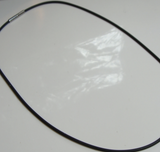 Black Neoprene Necklace 2mm