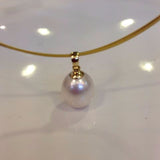 Cultured Pearl Pendant 9ct Yellow Gold 