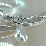 Broome Keshi Pearl 3 x Pearl Charm Bracelet
