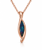 Australian Opal Flow Rose Pendant