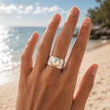Broome Pearl Sterling Silver Ocean Ring