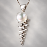 Cultured Broome Pearl 9ct White Gold Staircase Big Moon Rising