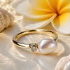 9ct Broome Keshi and Kimberley Diamond Fine Band Ring
