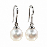 Broome Pearl White Gold Fine Hook Earrings