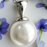 Cultured Broome Pearl 9ct White Solid Gold Pendant