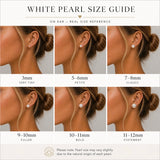 Cultured Freshwater Gold White Pearl Stud Earrings