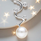Cultured Freshwater Pearl Staircase to the Moon Silver 925 Pendant