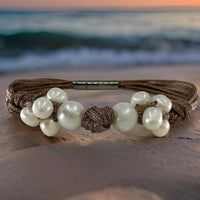 Cultured Freshwater Pearl Silk Multi Strand Bracelets