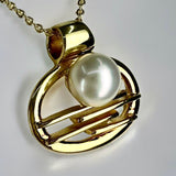 Horizontal Falls Staircase to the Moon Pearl Silver Pendant