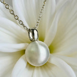 Broome Button Pearl 9ct White Gold Pendant