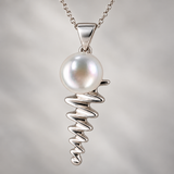 Cultured Broome Pearl 9ct White Gold Staircase Big Moon Rising