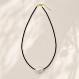 Cultured Freshwater Black Spinel Baroque Strand Necklace