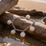 Broome Pearl White Gold Chain Bracelet