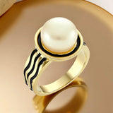 Freshwater Pearl Neap Tide Gold Ring