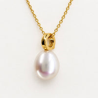 Cultured Broome Pearl Enhancer Clip Pendant 18ct