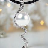 Freshwater Pavé Set Mitchell Falls Zirconia 925 Silver Pendant