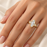 2ct Lab Diamond Marquise Brilliant 14ct Yellow Gold Ring