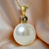 Cultured Broome Pearl 18ct Diamond Pendant