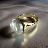 9ct Gold Broome South Sea Keshi Pearl Ring