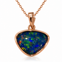 Australian Opal Aurora Rose Pendant
